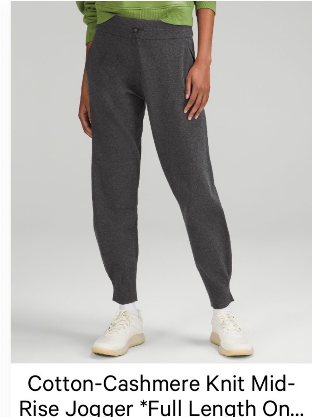 lululemon athletica Charcoal Knit Mid-Rise Joggers